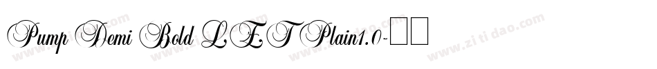 Pump Demi Bold LET Plain1.0字体转换